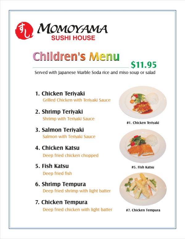 Children menu